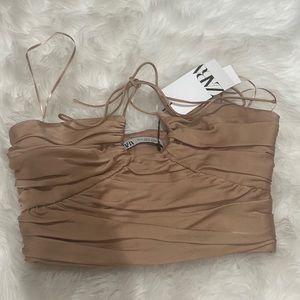 Zara cropped halter